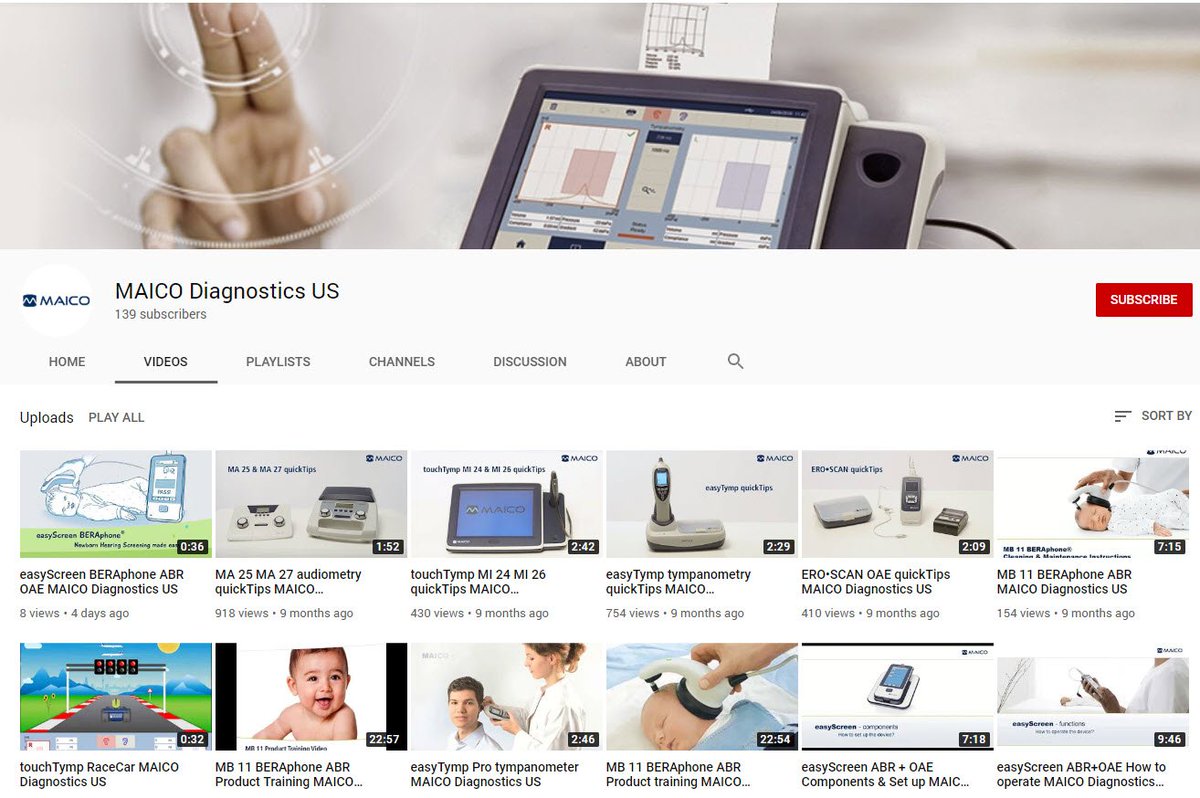 Have you visited MAICO Diagnostic's YouTube channel?  View product demonstarations, start up guides and informational videos on the latest and greatest audiometers and tympanometers. Subscribe today! #MAICOuTube 😀youtube.com/user/MaicoDiag…