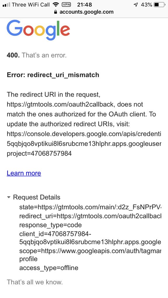 _robh_'s tweet photo. @SimoAhava @AnalyticsNinja Think you need to look at your app settings @SimoAhava https://t.co/gvIaw3agr7