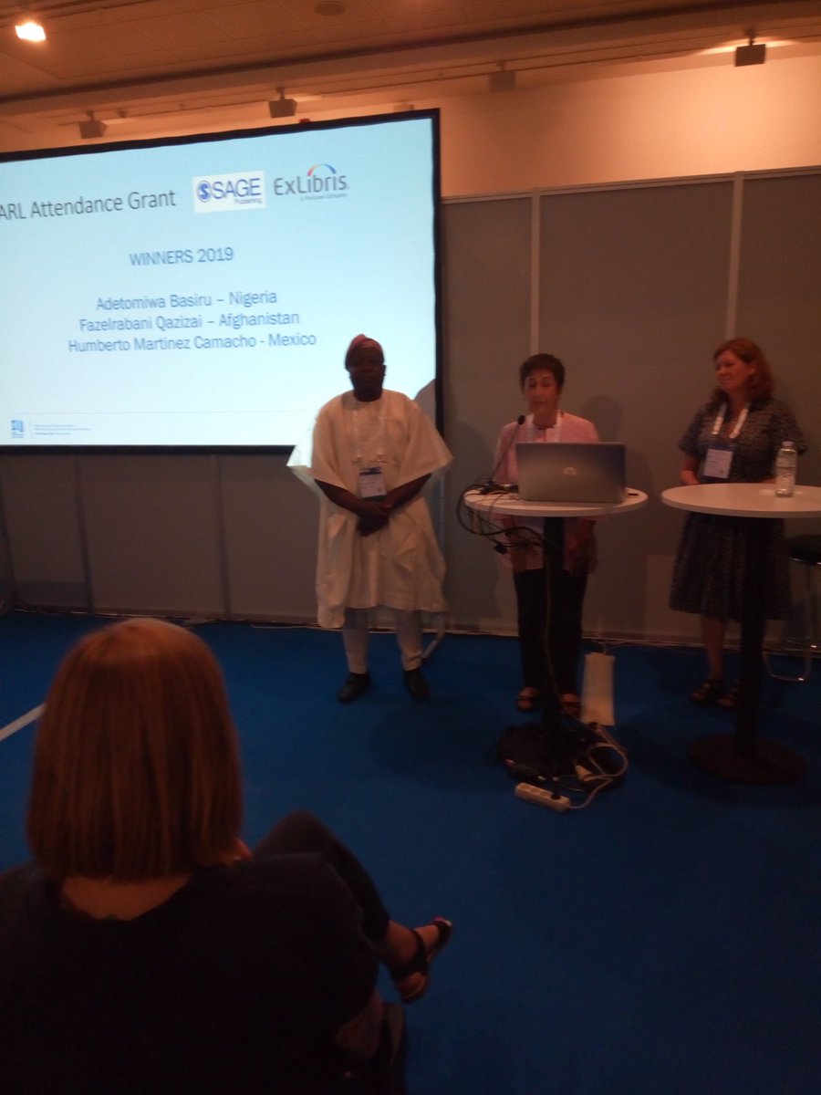 I am honored to receive the IFLA ARL GRANT AWARD#IFLAWLIC2019.<a href="/SAGE_libraries/">Sage Libraries</a> <a href="/RedeemersUni/">Redeemer's University</a> <a href="/ExLibrisGroup/">Ex Libris, from Clarivate</a> <a href="/IFLA/">IFLA</a> <a href="/carter/">carter</a>