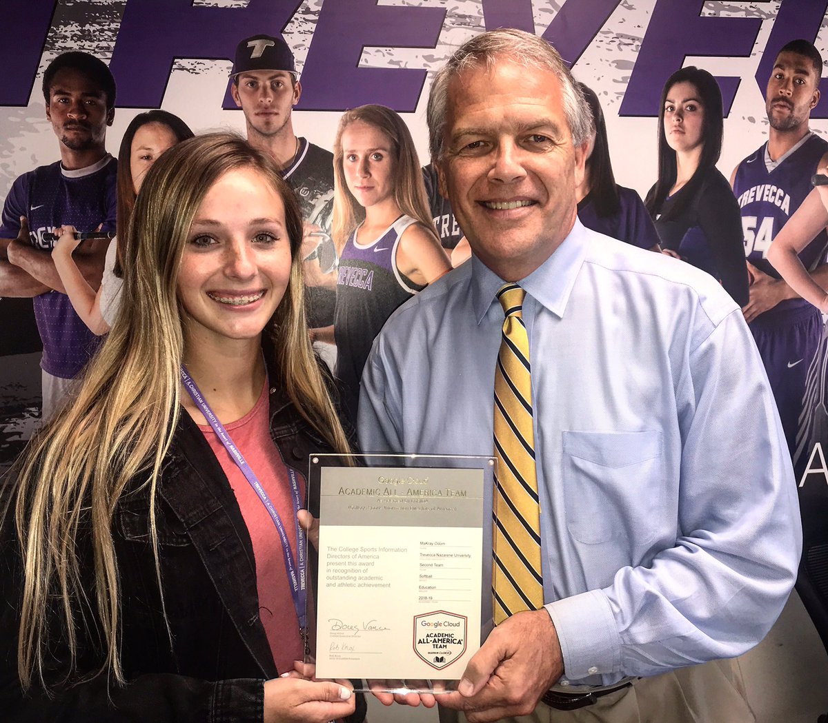 One of the most elusive collegiate awards - Google CoSIDA Academic All- American - arrived for one of the best to ever wear the Purple &amp; White #CarryHighHerBanner