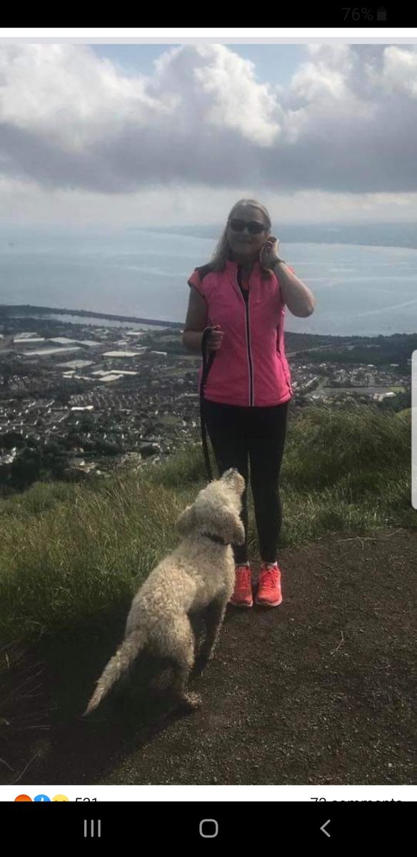 MrFermanaghMan's tweet photo. Here we have @janemcmurranbbc &amp; her dog.  The dog was filmed on the mournes on the 18th of August worrying sheep.  Jane didnt seem 2 care less.  Dog totally out of control.  When will stupid people learn 2 control their dogs!!  @bbcnewsline @BBCNewsNI @ITV @itvnews @BelfastLive https://t.co/wV40HQ9Gn3
