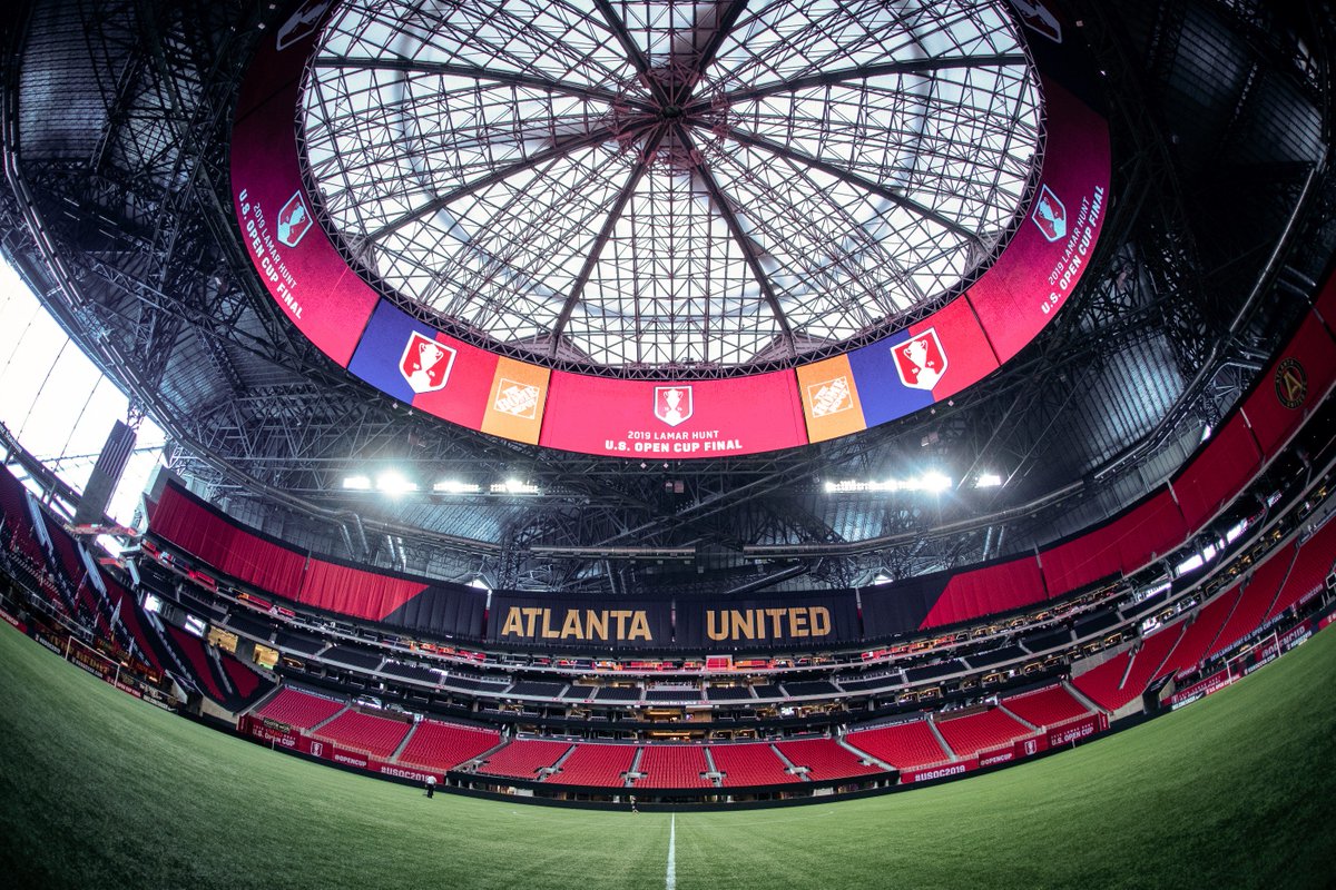 ATLUTD's tweet image. You could be HERE 👀

RT &amp;amp; follow for a chance to win 2 tickets to tonight's #USOC2019 Final.

Winner announced at 6pm. 
Clock's ticking... ⏳