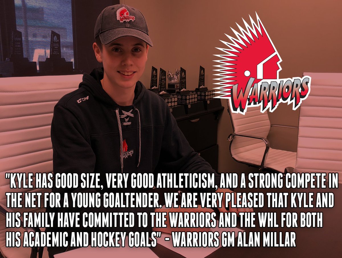 NEWS: Goaltender Kyle Kelsey (kykelsy_) has committed to the Warriors &amp; the WHL w/ the signing of a Standard Player Agreement.