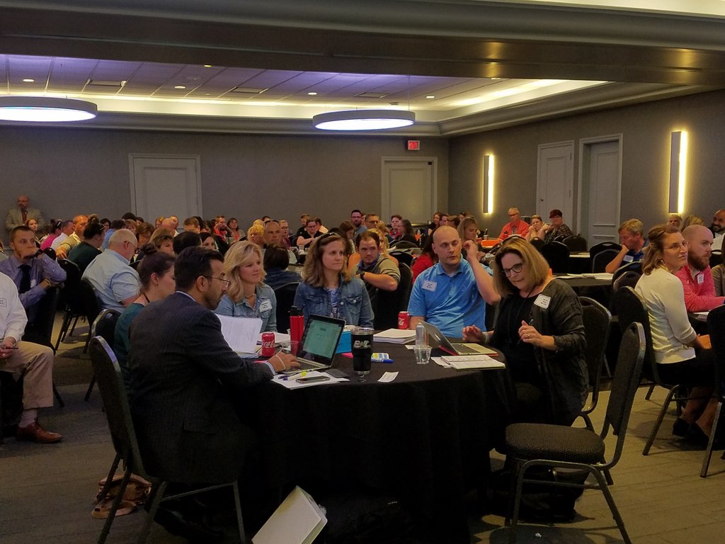 marthabruckner's tweet photo. First meeting of the MOEC MATH high school cohort! #MOECMATH #MOEC2 Over 200 high school teachers eager to learn more about helpimg students succeed. https://t.co/4l4utGSX8Y