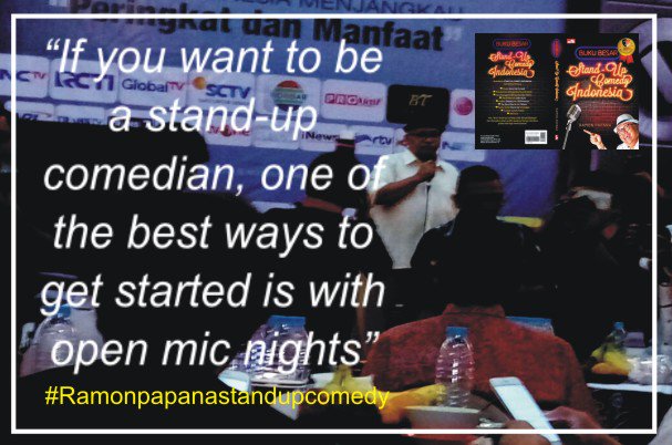 Ketika Anda mulai frustasi krn banyaknya informasi diterima,kembali ke dasar: Stand-up comedy is a great way to make people laugh.Mulailah dr: menulis materi sesuai POV (sudut pandang) pribadi.
Patuhi formatnya,tulis sebnyk mungkin.Latih lalu OpenMic ! #ramonpapanastandupcomedy