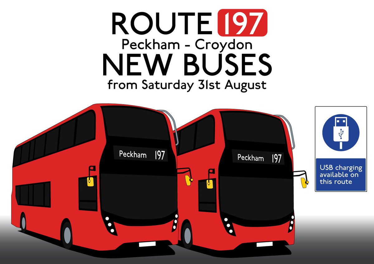 197 Bus Route Map London Bus Updates On Twitter: "From This Weekend (31/08/19) Route 197  Between #Croydon, #Norwood, #Penge, #Sydenham, #Foresthill, #Dulwich And  #Peckham Will Receive Brand New Buses With Usb Charging Available On Board  Https://T.co/K47Umdzvuj" /