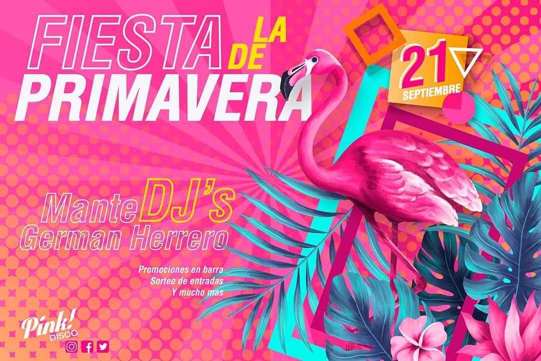 Tenemos fechita para #Septiembre euu 😎😎😎

El sábado 21 arrancamos la #Primavera! En donde sino? Noche de #Pink 😍

Como siempre nuestros #Djs #Mante &amp; #GermanHerrero para hacerte bailotear toda la noche 🥳🥳🥳

Ademas #PromosEnBarra #Sorteos y alguna que otra sorpresita 😉