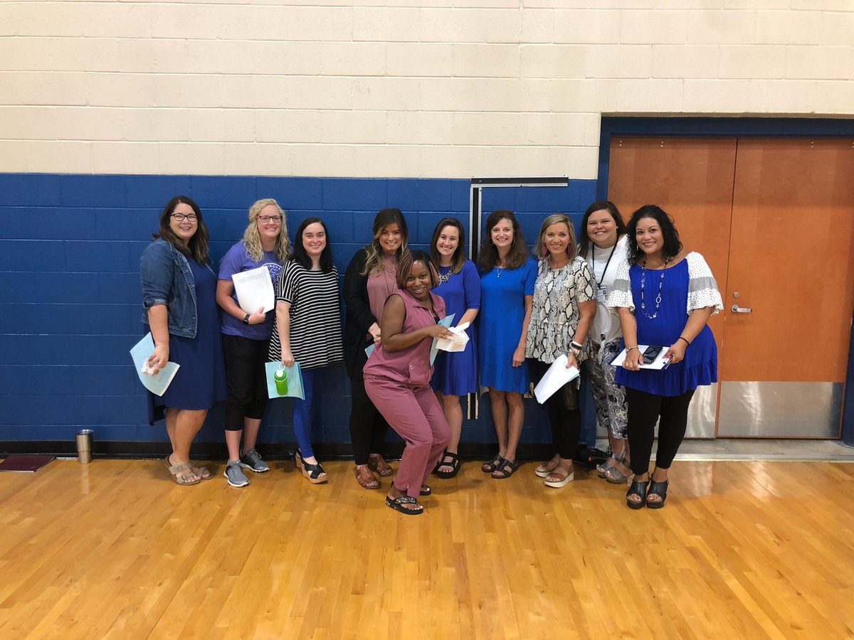 NJMSMiddle's tweet photo. NJMS teachers are excited for the start of school. #EveryDayIsBlueDevilDay https://t.co/B8LDALzuKo