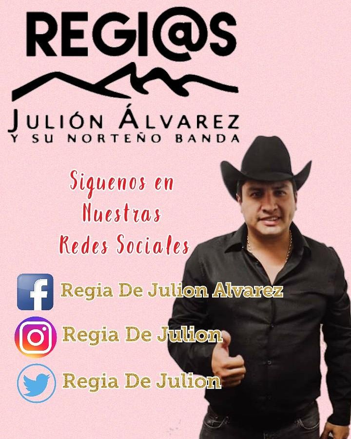 ElAmor_desuVida's tweet photo. El Club de Fans Regias de Julion Álvarez Forma parte de los Clubes Oficiales de Julion Álvarez y Su Norteño Banda 
¡Te invitamos a seguir sus redes sociales! 
Facebook
Twitter e Instagram
#RegiasdeJulion ❤
@RegiasdeJulion https://t.co/QOSL0do0hg