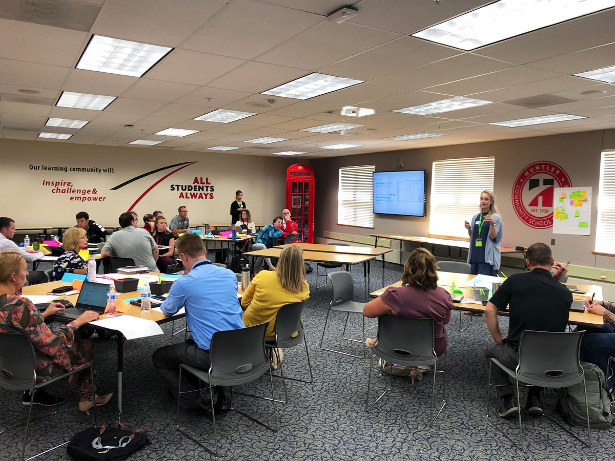 drewschantz's tweet photo. Had such a wonderful day learning w/ the leaders & teachers of @HuntleyHS #VanguardVision. Such a driven and dynamic group of educators pursuing a strong #CBE program for students! @EdElements #EEdistricts @kelly_freiheit @Kristen4E https://t.co/DatDr70quu