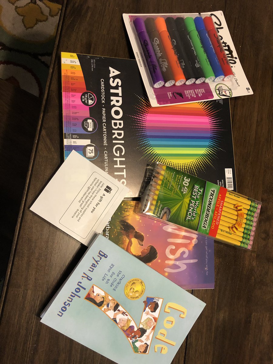 jBless9's tweet photo. Just came home to a box of gifts from @MrsNorwine! What a way to make my day!! Thank you so much!! #clearthelists #clearthelistMO #teachershelpingteachers #iteachthird https://t.co/XJQvMexONk