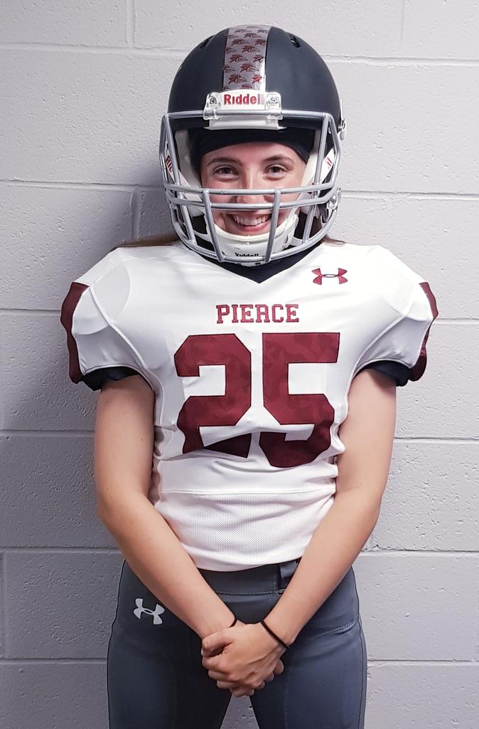 Very proud of <a href="/Ravens_FB/">Franklin Pierce Football</a>   newest "Earn Your Stripe" recipient #25 <a href="/morgan222smith/">Morgan Smith</a> she has exemplified everything we want our players to be...hard working, coachable, and a great teammate. Can't wait to see her in action on Sept. 7th vs. Wesley College <a href="/FPUathletics/">FPU Ravens</a>