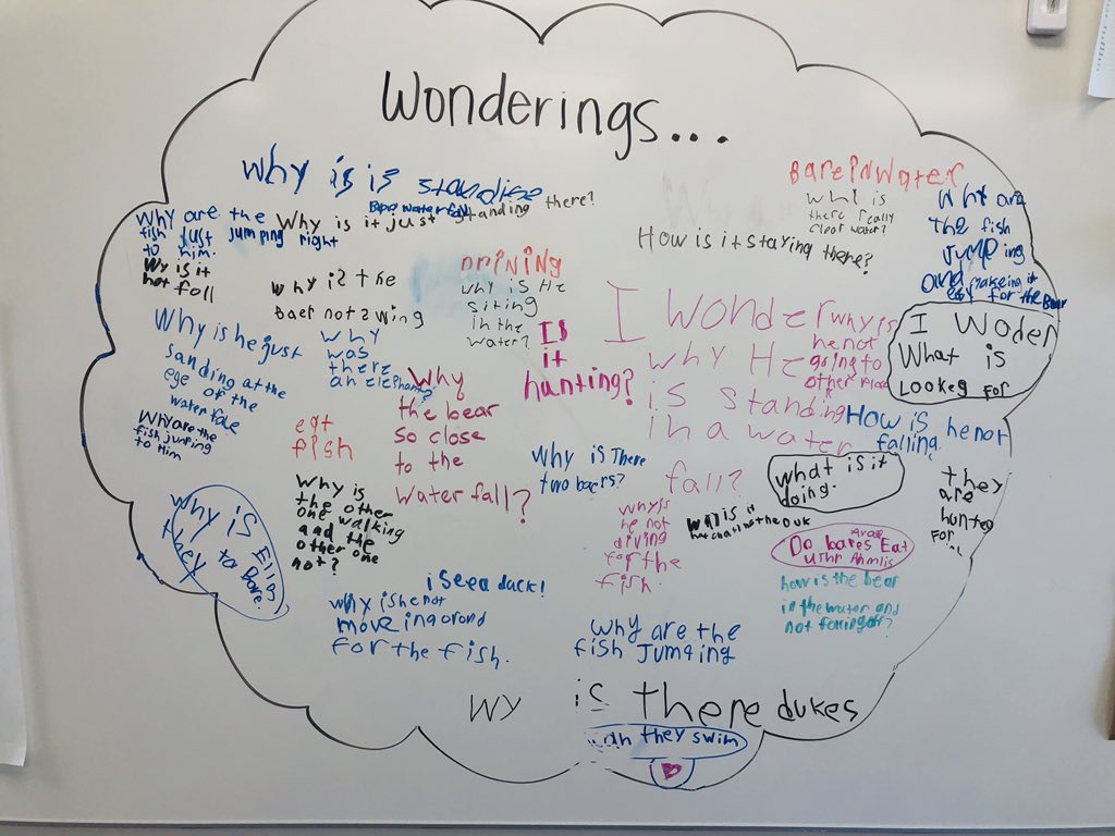 MrsFinnersonSES's tweet photo. The power of learning together makes us all better! I was inspired by @heidi_greer at our PLC yesterday to wonder and inquire with my kiddos this morning! 💭❓#SESexplorers @SoutheasternEl1 https://t.co/mumlClFWbD