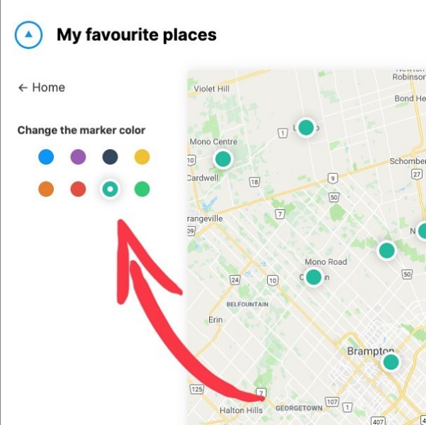 AtlistMaps's tweet image. You can now style your map markers with custom colours! 🎨
