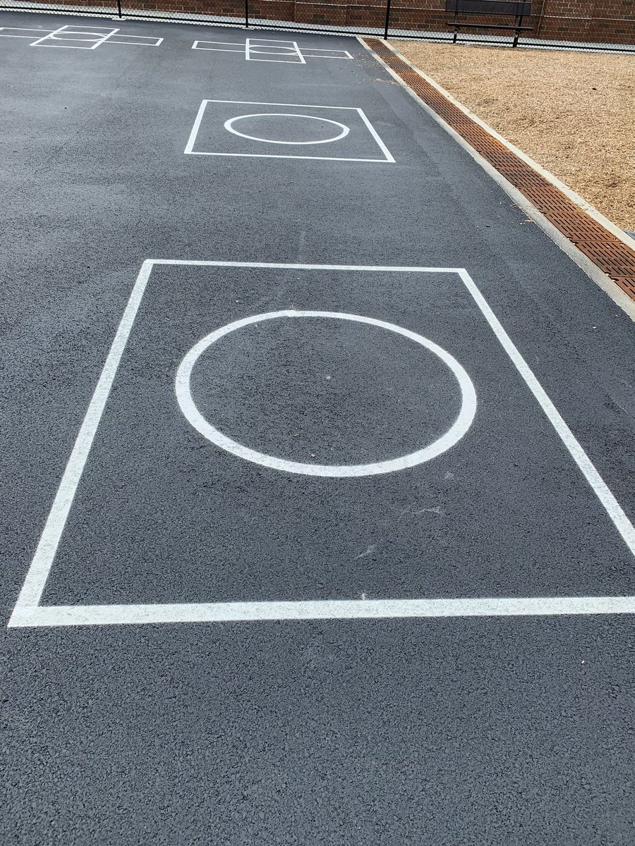 bencotho's tweet photo. Tried something new this year & designed r playground blacktop 2emphasize small sided games that will showcase fair play, teamwork, &good sportsmanship. The recess cart has labeled equipment baskets with pictures of each game “zone” for easy management & clean up. #rethinkrecess https://t.co/cF08fkRZue