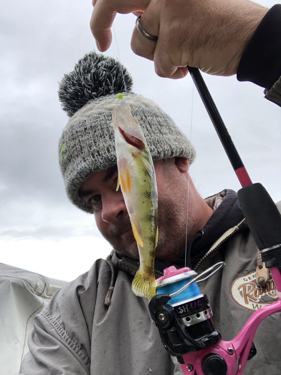 FishingFo's tweet photo. In the rain, with a pink rod, the streak goes to 94 days! https://t.co/q2cUuli8hX