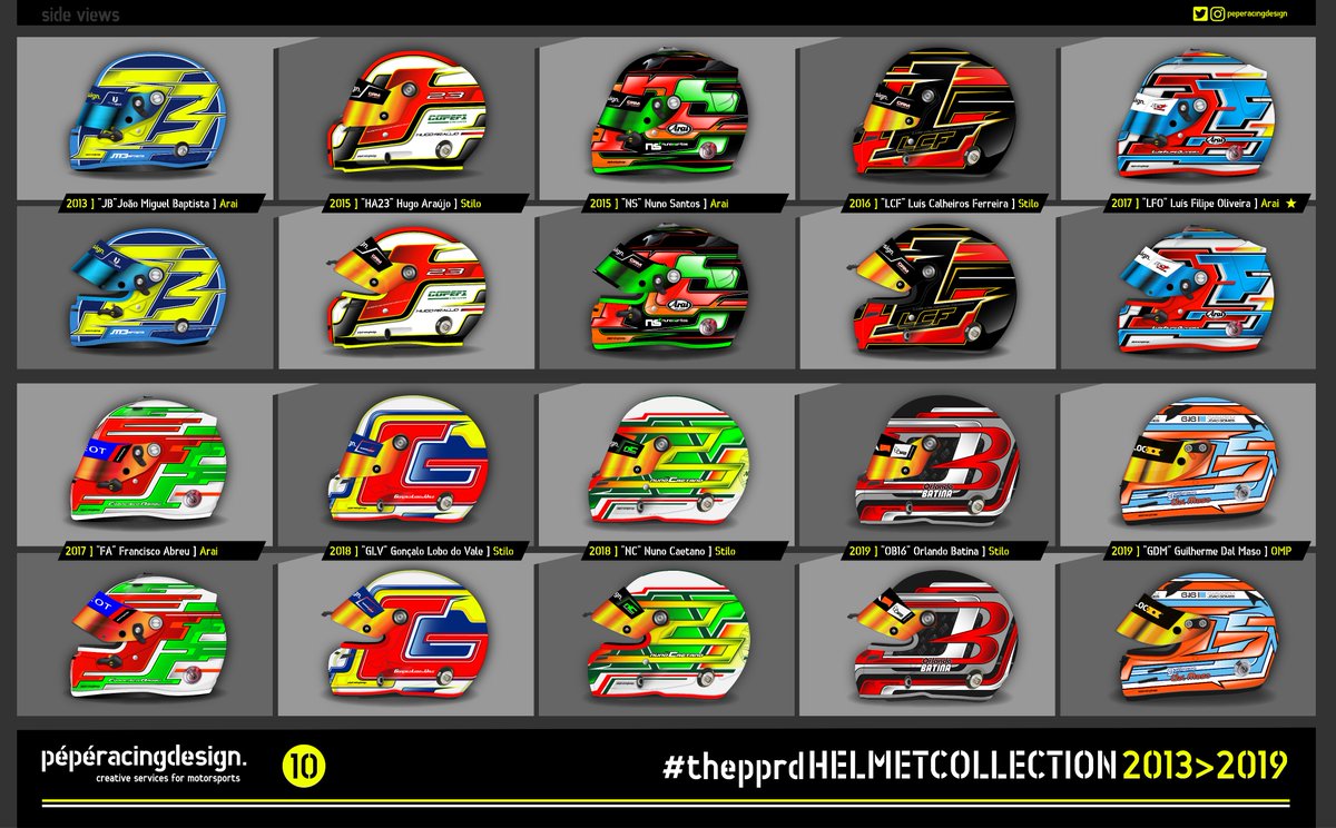 ppracingdesign's tweet image. #thepprdhelmetcollection 2013-2019 ✍🏼✨⁣
[side views]⁣

#6years of pprd Racing Design History. 

#graphicdesigner #racingdesign #peperacingdesign⁣