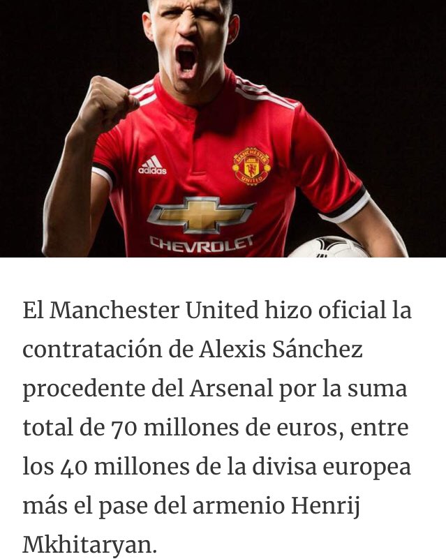 InternetExplo__'s tweet image. Confirmado! Alexis  Sánchez llegará al #ManchesterUnited