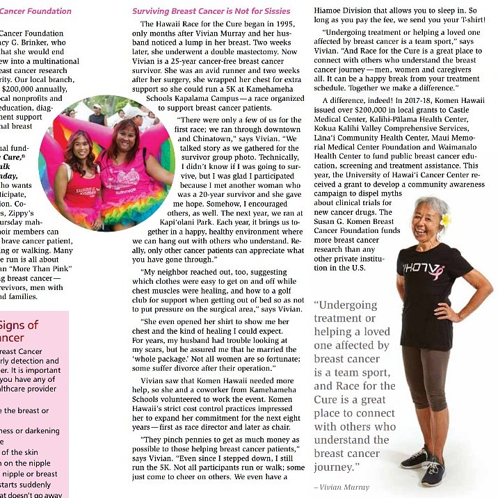 VH07V's tweet photo. One of the things we're proudest of is that through our #VH07V brand, we are able to give back to our community. Here's 25-year #breastcancer survivor Vivian Murray in her #susangkomen collab tee, featured in the latest issue of #GenerationsMagazine. #BreastCancerAwareness https://t.co/nMhBZaCHij