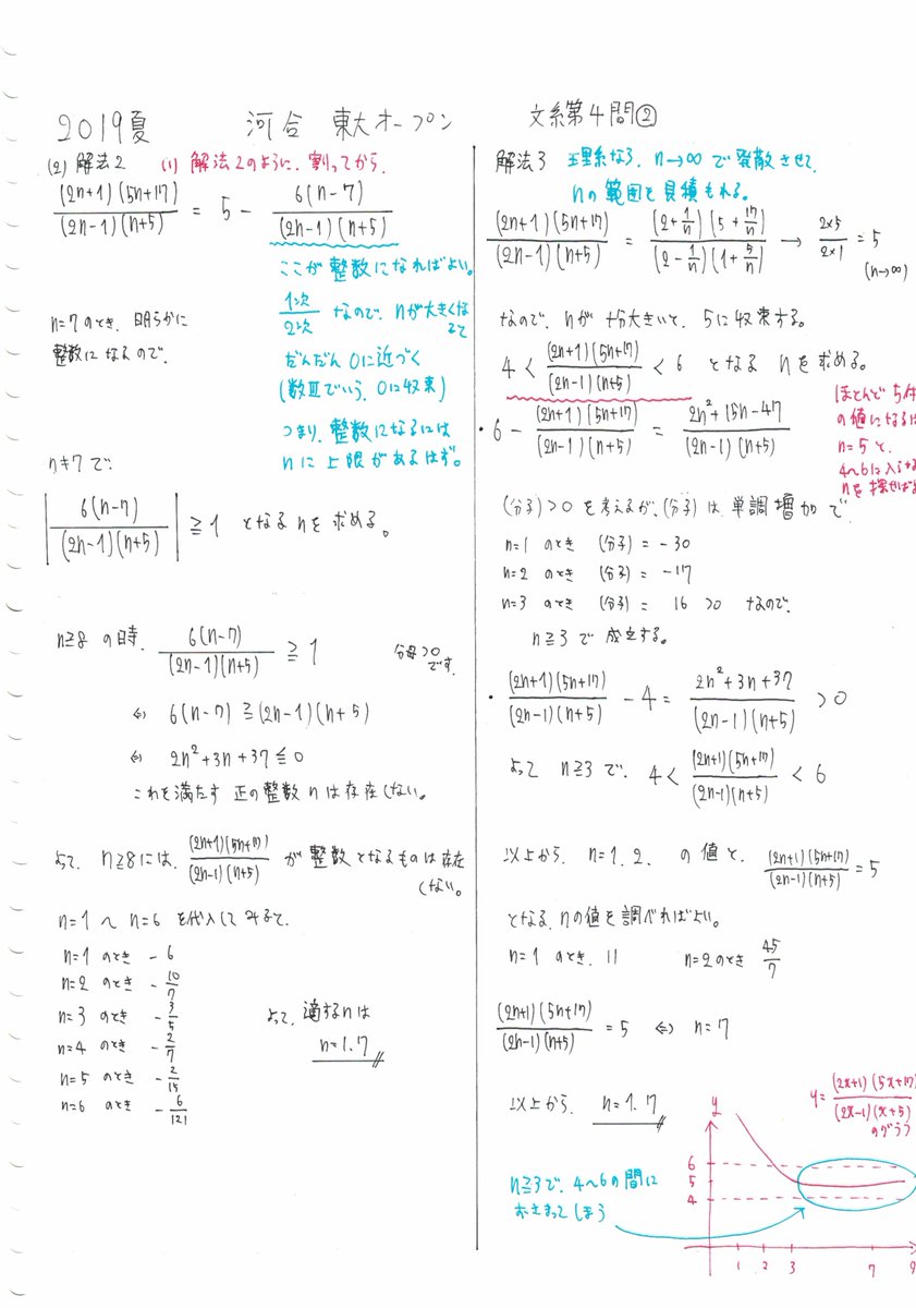 東大に文理両方で合格した男 受験戦略家 河合東大オープン文系第４問 T Co Hvcagpj80c 良い整数問題 これは必ず解けるようにしておきたい 隣り合う整数は互いに素 隣り合う奇数は互いに素 は 常識として知っておきたい事実です