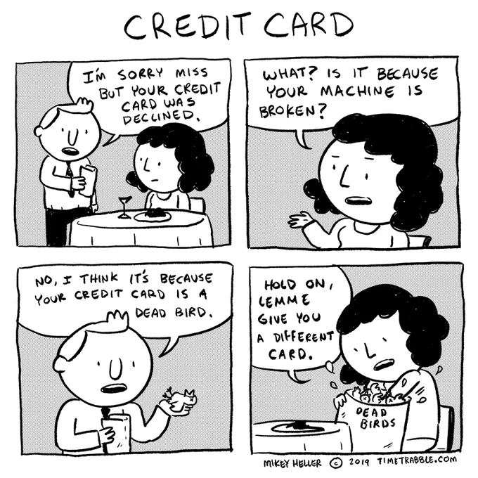 i drew a comic about credit cards 