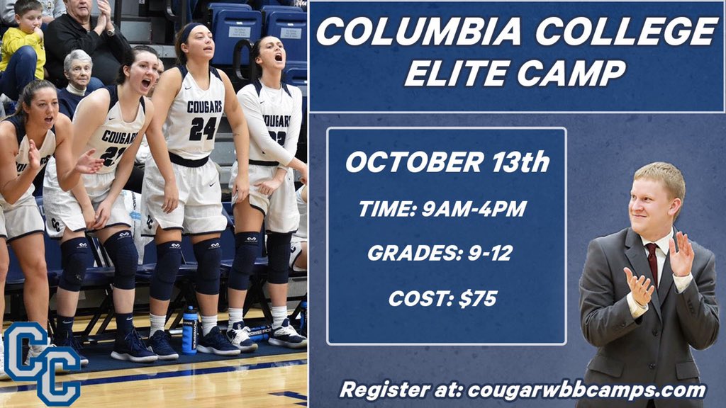 CCCougarsWBB's tweet photo. Our coaching staff &amp; players are HYPED about our Elite Camp coming up on October 13th! You won’t want to miss out 🏀🐾 Register today at: https://t.co/lUaQ93q3gM https://t.co/pw5DH7qm5H