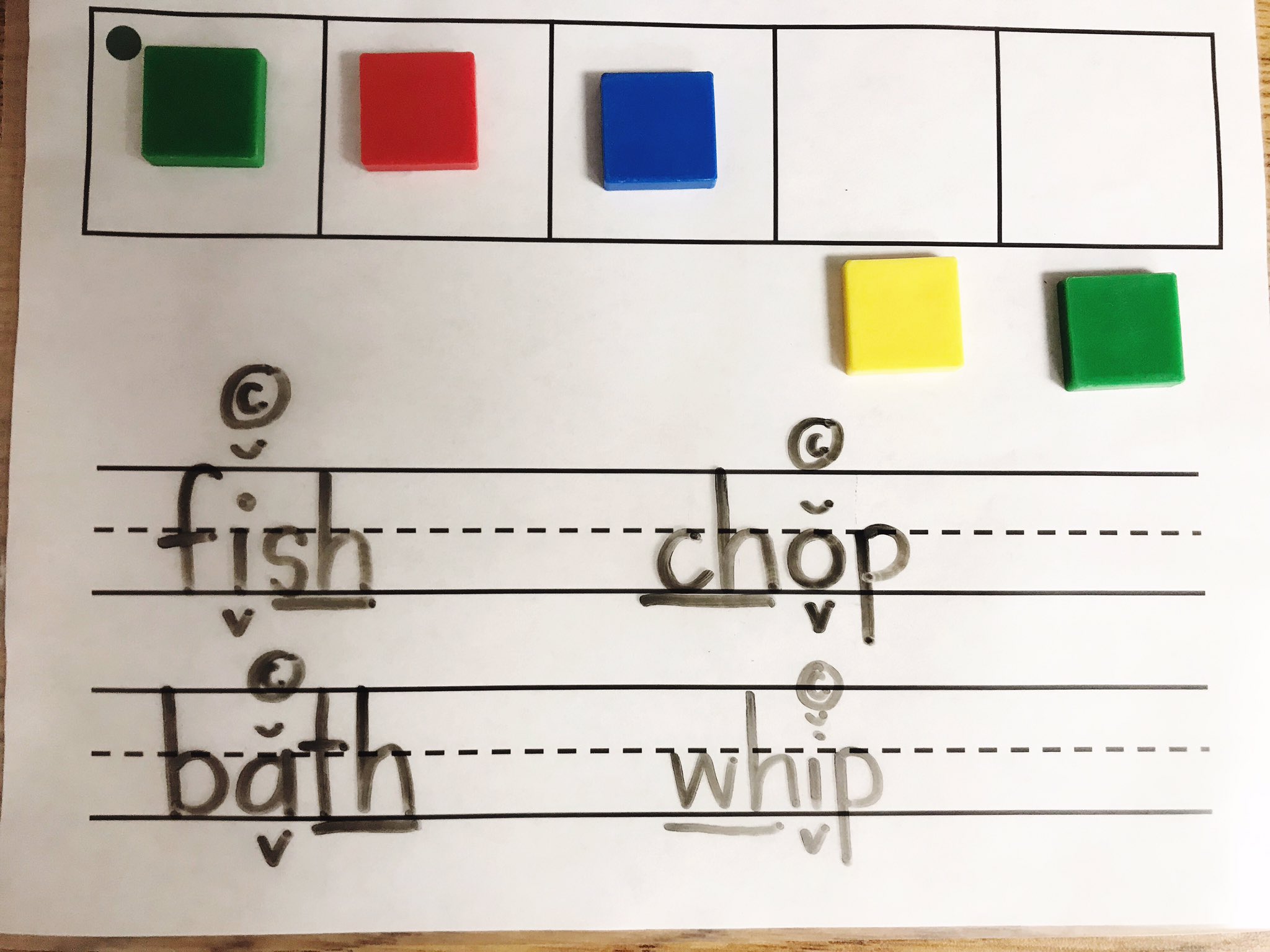 Segmenting of Words into Sounds