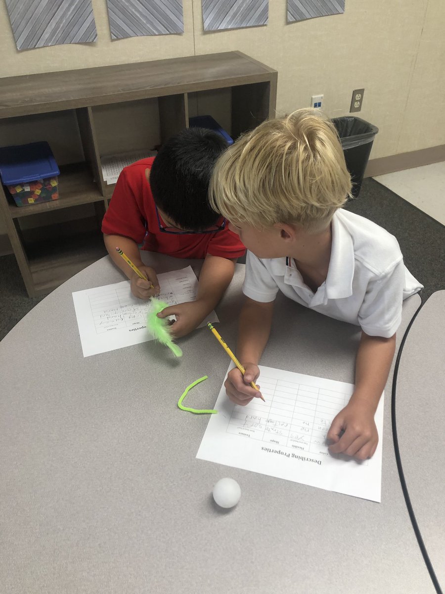 Describing the properties of matter.  We realized the amount of things that could be described was endless!  <a href="/Heritage_TUSD/">Heritage Elementary</a>