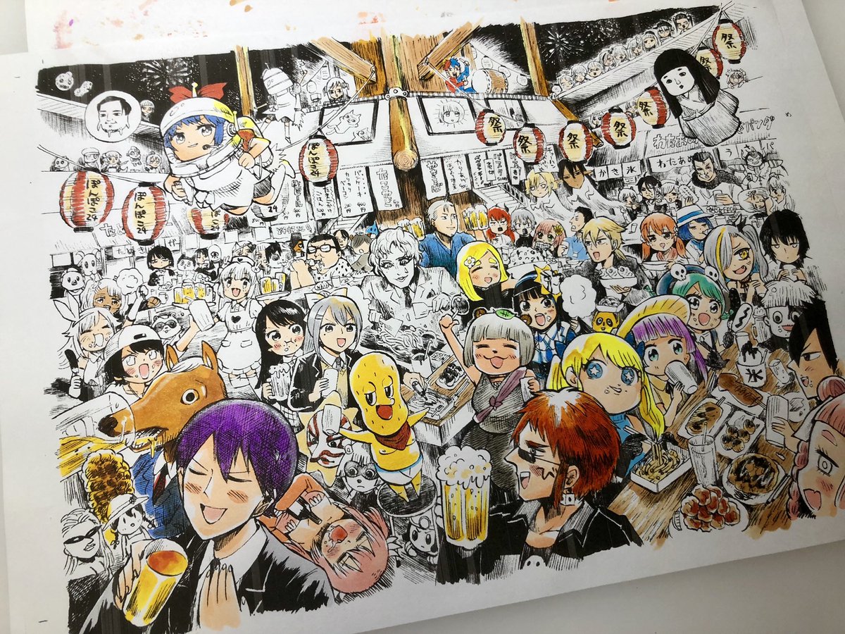 コピック引っ張り出してきて塗ってる 