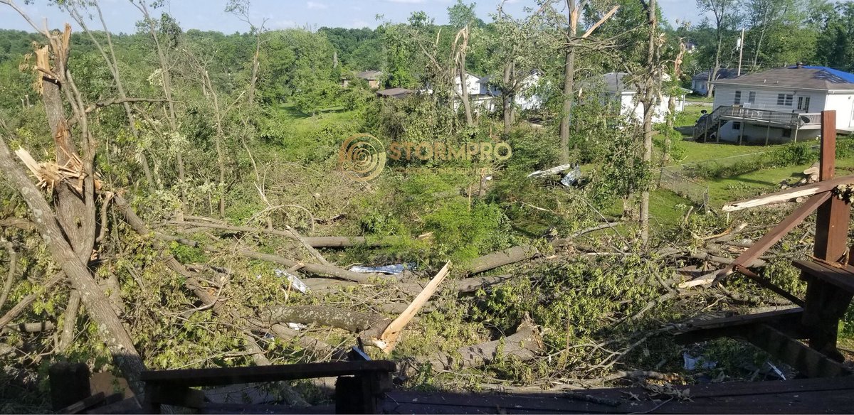mystormpros's tweet photo. The first photo is the what the tornado debris left (the before)...
Then look at these fantastic after photos of the new deck &amp; debris removal that StormPro &amp; local contractors made possible for one of our Customers 😁#stormpro #jcstrong https://t.co/nR04swmmUC