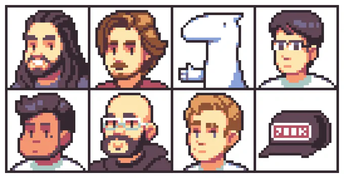small portraits for our team✨@HANCHO_OS ✨
HANCHO is now live on Kickstarter! ⬇️
https://t.co/7EsDWGwuH3
#HANCHO #pixelart 