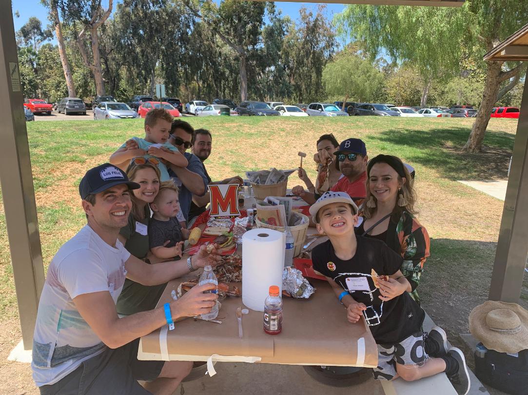 Maryland_Alumni's tweet photo. Our LA Terps hosted a successful crab feast with over 65 attendees! Join them for their Happy Hour with Coach Sasho on September 5: https://t.co/6TL3HoDmij https://t.co/xfQVWE4FVQ