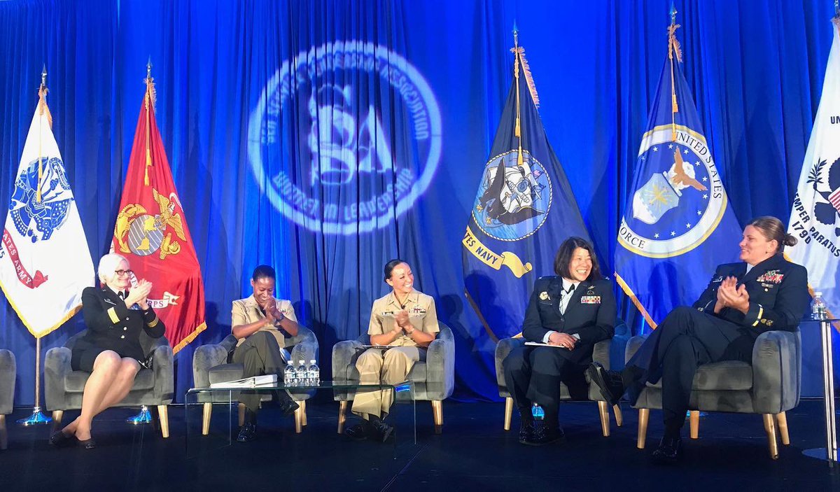 USCGReserve's tweet photo. The theme of the 32nd Joint Women’s Leadership Symposium (JWLS), held Aug 22-23 in our nation’s capital was Building Bridges, Changing Cultures, representing the organizations desire to continue to build networks of strong, talented women in the armed services. #JWLS2019 https://t.co/v32P0TMFIy