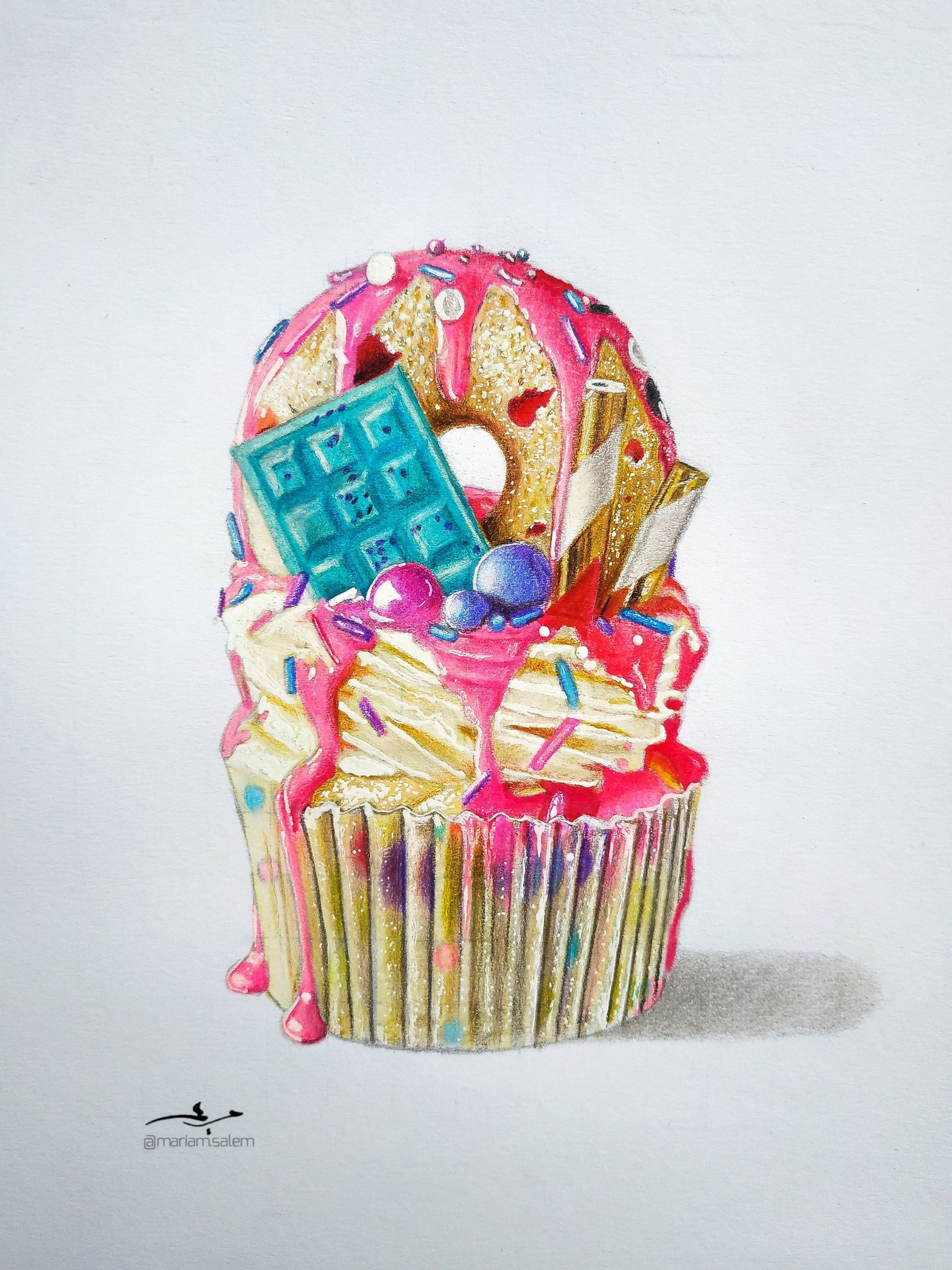 Amazon.com: Cupcake Sketch Delicious Bakery Dessert Food Drawing Sweatshirt  : Clothing, Shoes & Jewelry