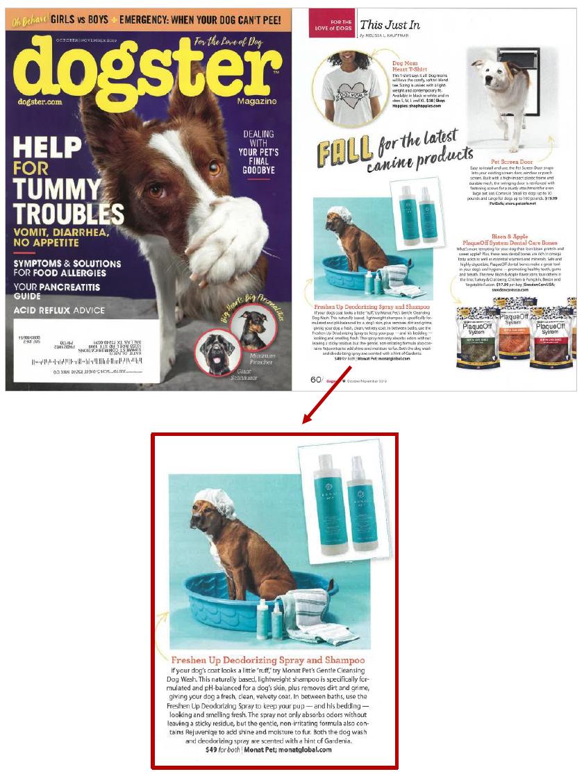 MONATOfficial's tweet photo. Exciting news! We just got word #MONATpet will be featured in the upcoming October/November issue of Dogster Magazine! 🐩
Shop your favorites by tomorrow and you can add the MONAT Pet Duo AND receive a free pet water bottle for only $10. 🛒Shop now: https://t.co/b1C0CfpHxp https://t.co/PhXXW3nK0g