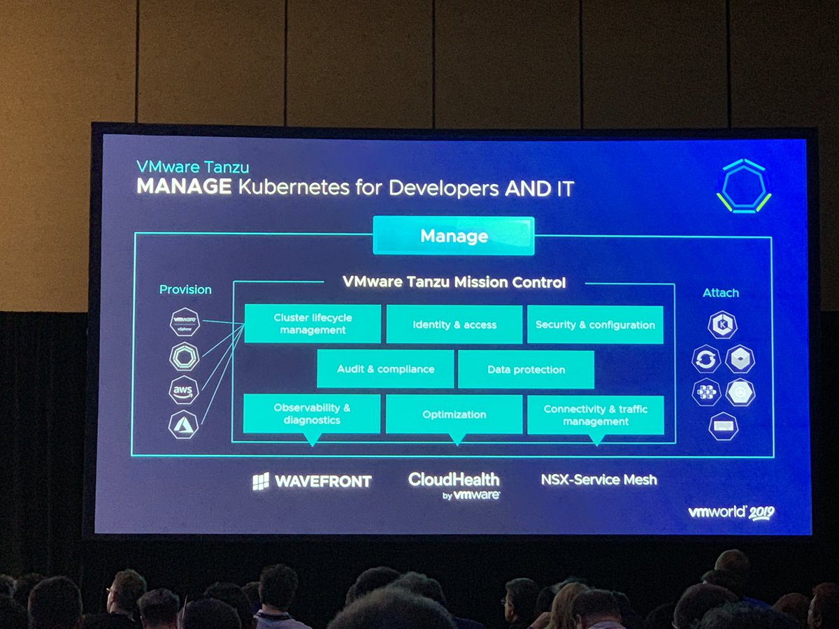 sakacc's tweet photo. I’m excited about @VMware #Tanzu mission control for a simple set of 2 reasons: 1) It solves a real problem of common control across...; 2) the reality that ppl will have lots of different @kubernetesio providers, not just us. The same philosophy applies to the “Build” stuff. https://t.co/jVdQUh6xiT