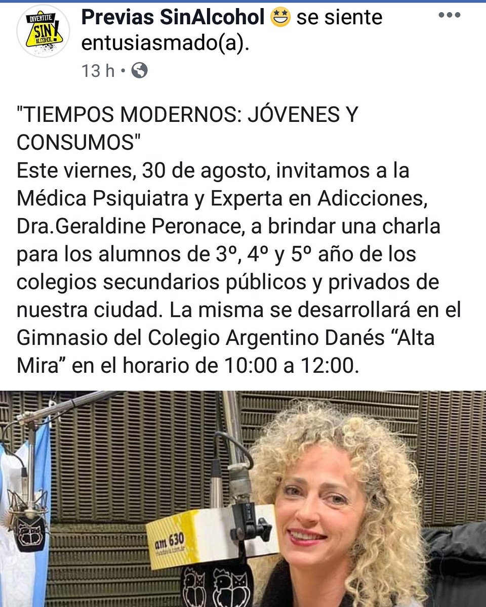 Este viernes Necochea # Previas sin Alcohol # Charla abierta a la comunidad # Adolescentes # Familias # Consumos. Los esperamos!
