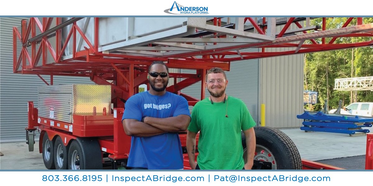 Anderson_UB's tweet photo. Anderson Hydra Platforms thanks our service technicians for another great job! Led by Lonnie Wright & Alex Barrington, the team refurbished this HP 35 for #Harcon, a nationwide provider of bridge access rental equipment. #BridgeInspection #InspectABridge #AndersonUnderBridge https://t.co/ksXxHAQjvC
