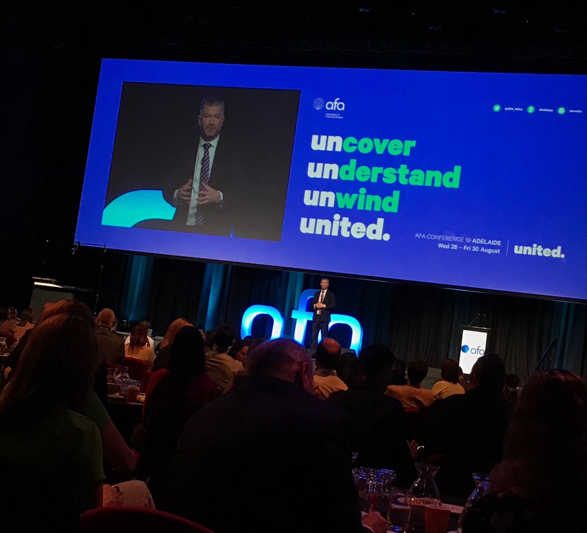 DiannaGoss's tweet photo. Opening the AFA ‘United’ Conference 2019!  Looking forward to another fabulous conference!  #AFAau #AFAConference19 #united https://t.co/F0lWDBhF7K
