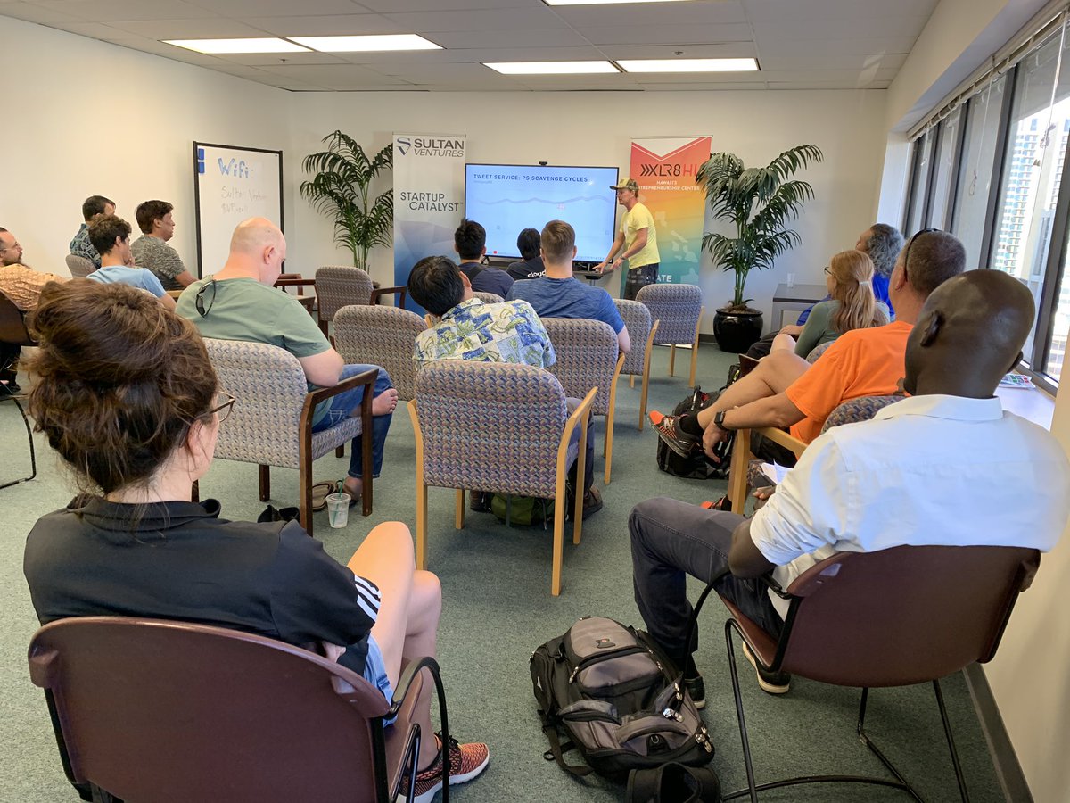 XLR8HI's tweet photo. We had a great time learning about #graal and #MachineLearning from @Twitter’s @christhalinger!
#startupparadise #xlr8hi #sultanventures https://t.co/uPG9RyROv7
