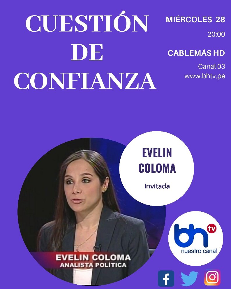CConfianzaPe's tweet photo. 📺 Este miércoles 28 nos acompaña Evelin Coloma.
📌 Tema: "Leyes laborales y contratación de extranjeros."
📣 Esto es #CuestiónDeConfianza por #Bhtv Canal 03 de #CableMás 

Síguenos en vivo a través de:
✅Canal 3 de Cablemas
✅Página web: https://t.co/WGkukeUmTJ
✅Facebook Live https://t.co/eQ5bdxqIxt