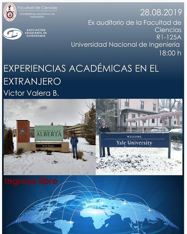 AstronomiaUNI's tweet photo. Complementa tus estudios universitarios con pasantías internacionales. ¿Tienes dudas sobre el proceso? No te puedes perder esta charla.
¡Los esperamos mañana!

#GRUPOASTRONOMÍA  #science #Pasantías #Workshops #Escuelas #Física #VisitaLaboratorios #TravelToStudy https://t.co/6g1SPyGkbz