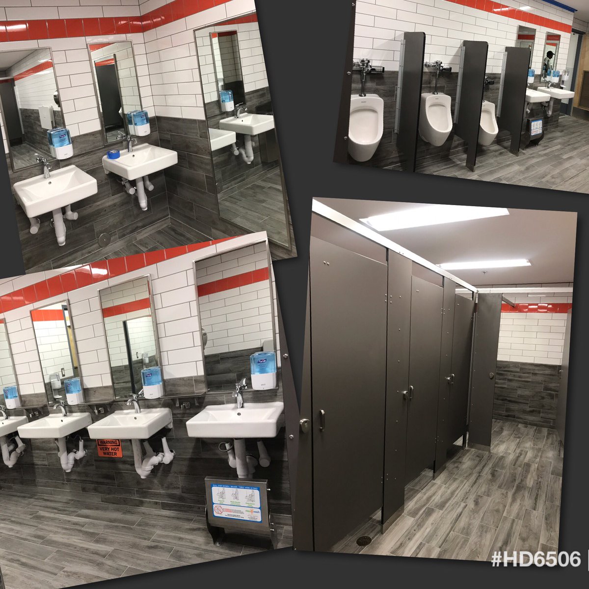 GrandReOpening of our Restrooms!!! Pretty cool to be the 4th or 5th store in the company 1st in the gulf to have the new restrooms:) 3 favorite things, the self closing step stool for kids, full mirror and privacy doors #HD6506 #d2sixO #nomoreportapotties