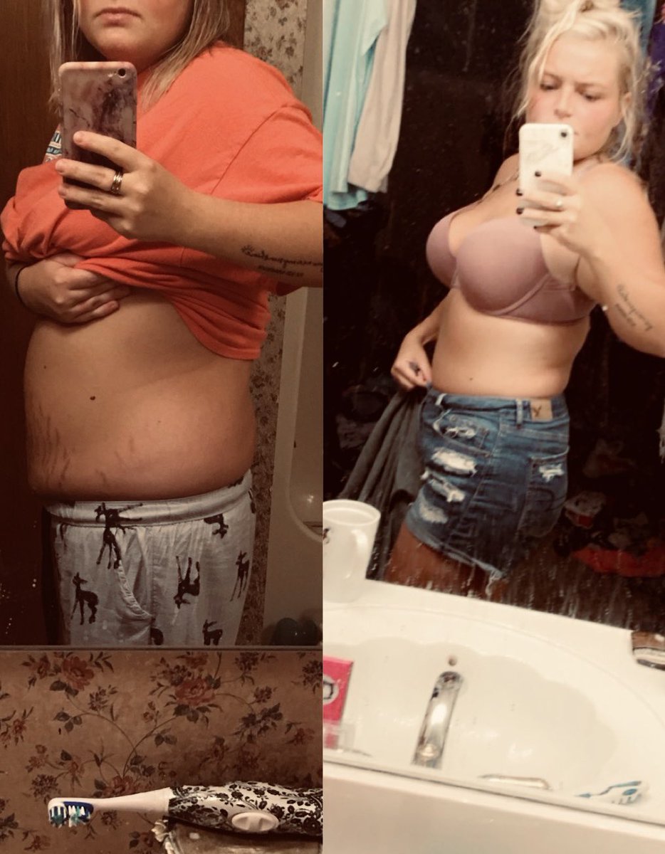 britt_murdock's tweet photo. 2 years, about 45 pounds and a baby in between these pictures.🤮I still can’t believe I ever let myself get like that. Next week I’ll be back at the gym and hopefully reaching my goal weight in the next couple of months. #whatbutt #stillgotsomebackfat #immaworkonit 😂 https://t.co/ZARAeo1UC3