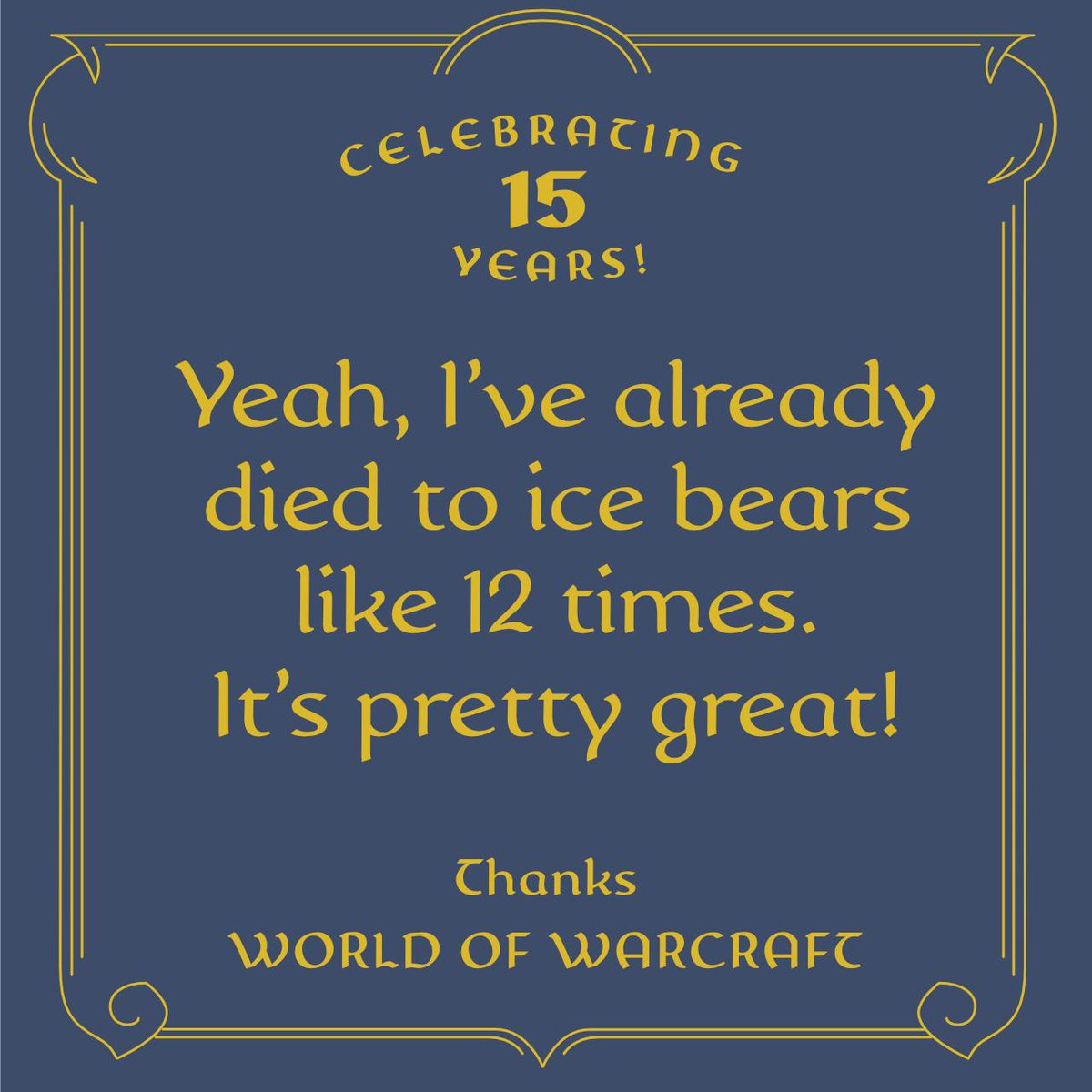 Hey Nerds. I've been working on a typeface, it's actually inspired by video games, in particular, #worldofwarcraft which is having a big shindig to celebrate 15 years today. Here's a quote from my husband as he played #wowclassic today. #typedesign