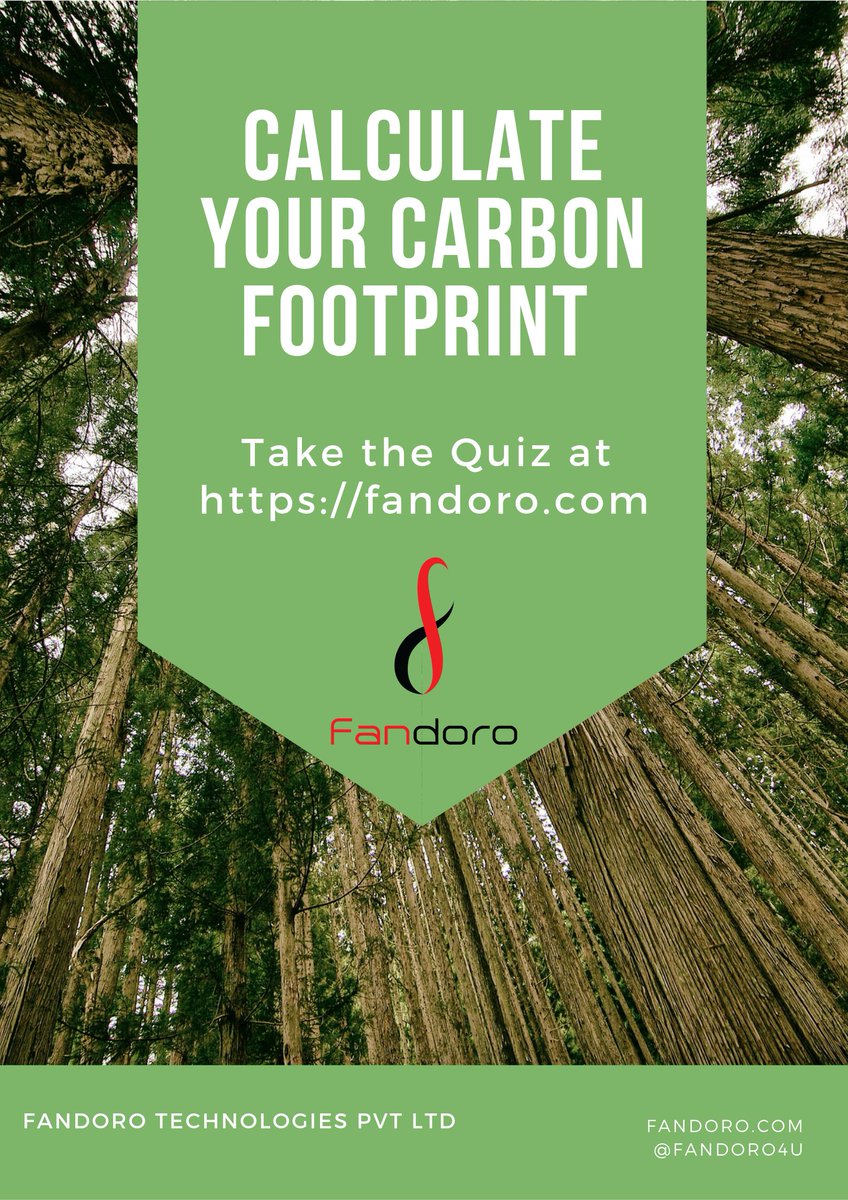 Fandoro4U's tweet photo. Have you take the quiz yet?? Calculate your carbon footprint!!
At https://t.co/IkpIizUHXj.
Looking for pro tips to offset the carbon you generate? Register and receive tips for free!!
#carbonfootprint #knowwhatyoudo https://t.co/eHYAIVXRGR