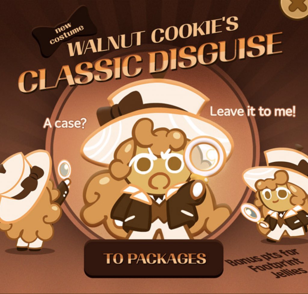 Cookie Run Updates! 🦉 on Twitter "(Ovenbreak) New Costumes Walnut Cookie's Class Disguise