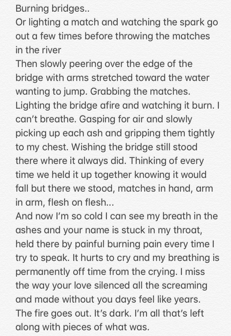torturedshordy's tweet image. #sometimesiwrite it’s one of the only things I’ve ever considered myself “good at”. I wrote this on January 25th, 2018. It’s pretty dark and I used to hate reading it because it always made me cry but recently I read it again and this time, I didn’t cry.