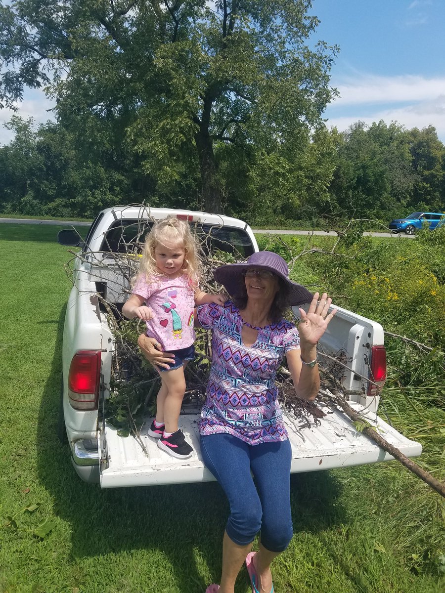smith_helmer's tweet photo. When you have a nasty storm the night before your day off. We go help nana and great nana clean up the farm. https://t.co/wxjN4427QS