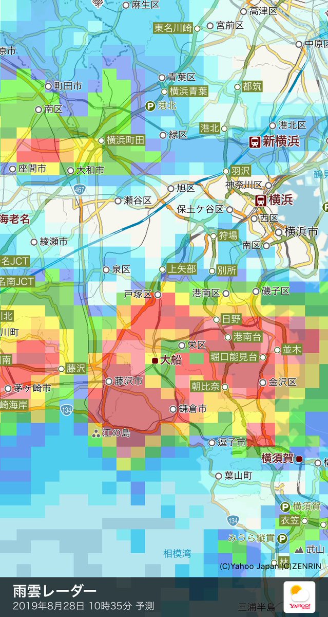 天気 雨雲 レーダー 茅ヶ崎